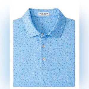Peter Millar Men's Blue Painkillers Performance Jersey Polo XL NWT